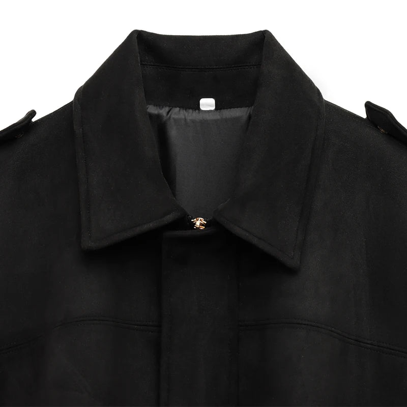 Giacca Bomber Donna con Zip, Collo a Revers e Maniche Lunghe – Giubbotto Corto Stile High Street 2025 per Autunno/Inverno