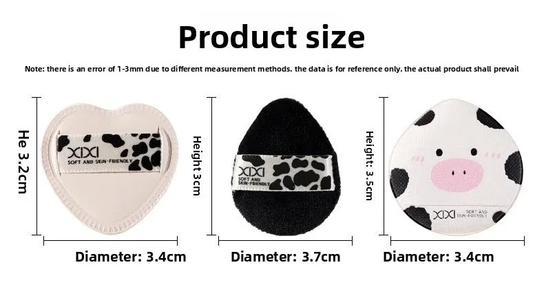 Set 5 spugnette makeup ultra morbide “cheese cow” – compatibili dry & wet
