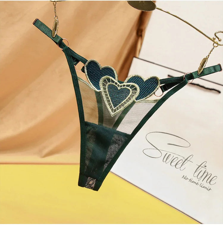 Perizoma sexy ricamato in stile giapponese – lingerie femminile a vita bassa, intimo elegante e sensuale