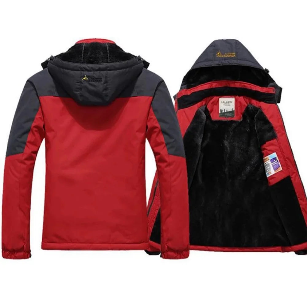Parka uomo invernale con cappuccio pelliccia sintetica – giacca antivento + imbottita per freddo, stile militare hooded anorak