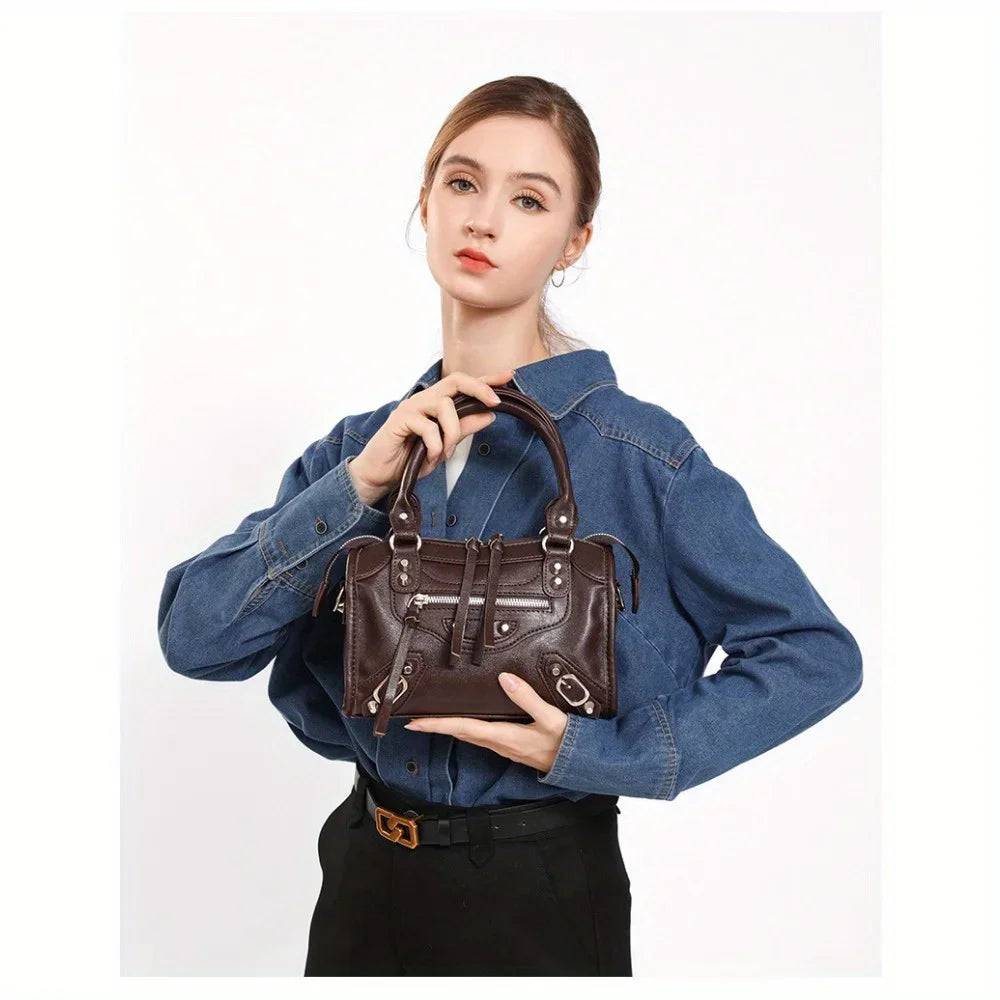 Borsa tote donna in similpelle dal look retrò – grande capacità, perfetta per il lavoro, lo shopping e l’ufficio 2025