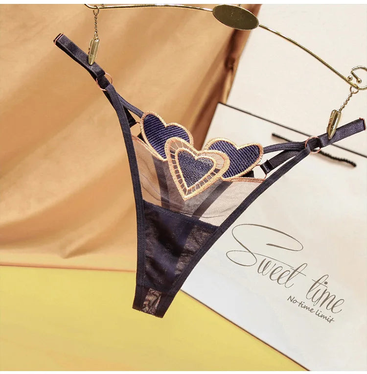 Perizoma sexy ricamato in stile giapponese – lingerie femminile a vita bassa, intimo elegante e sensuale