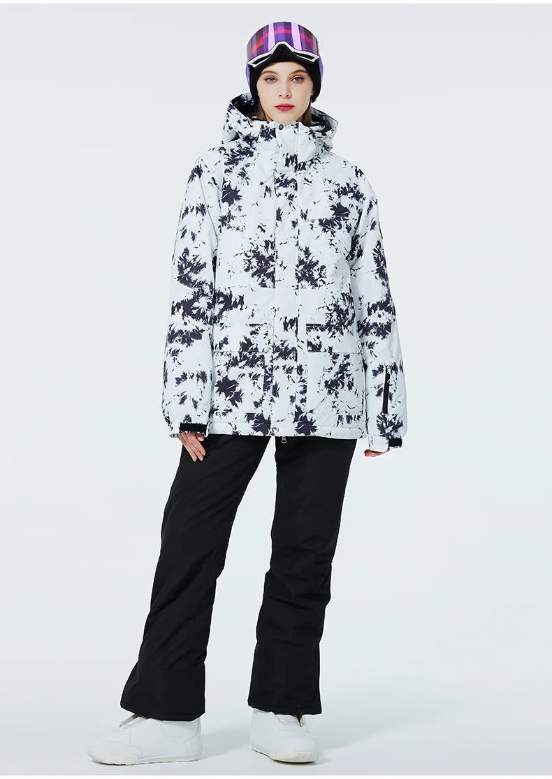 Tuta da sci donna impermeabile e antivento 2-pezzi – giacca + pantaloni snowboard invernale 2025, windproof & waterproof