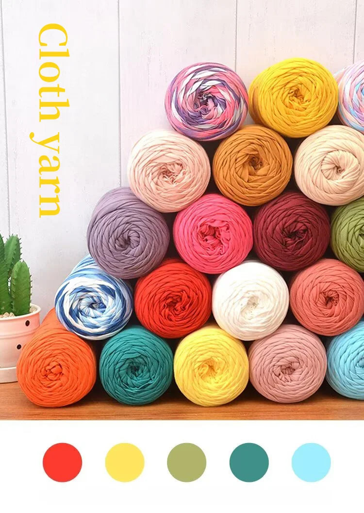Set 3 gomitoli cloth yarn tessuto – filo intrecciato spesso per borse, tappeti, uncinetto e fai-da-te 2025