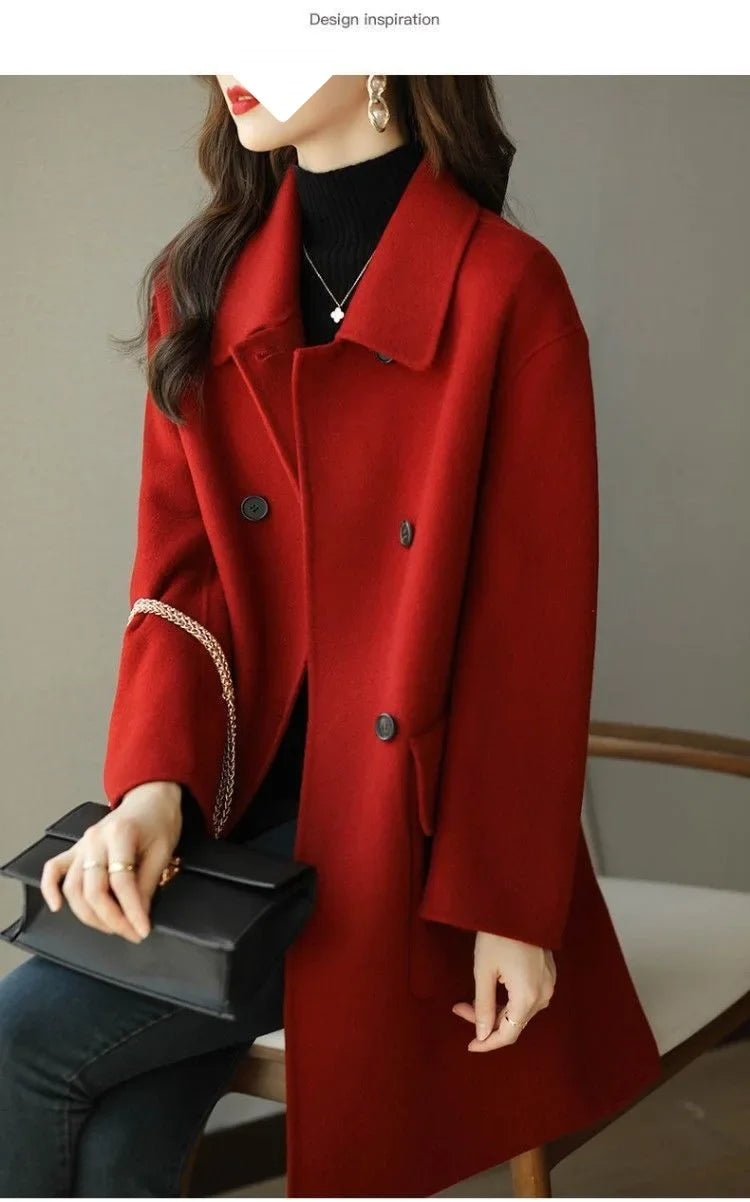 Cappotto in lana spesso donna 2025 ‒ giacca lunga oversize, outerwear loose autunno/inverno