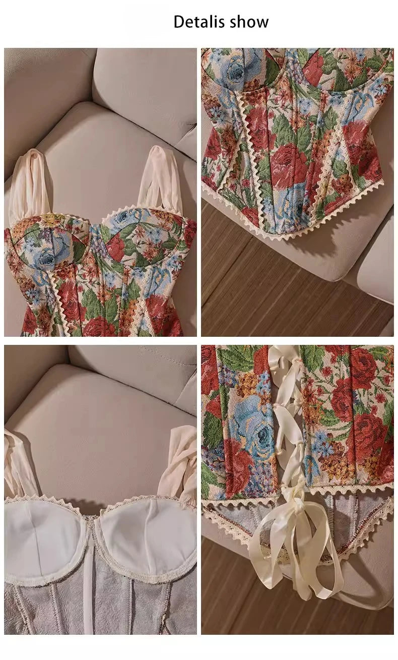 Top Donna in Pizzo Ricamato – Corsetto Elegante e Sexy