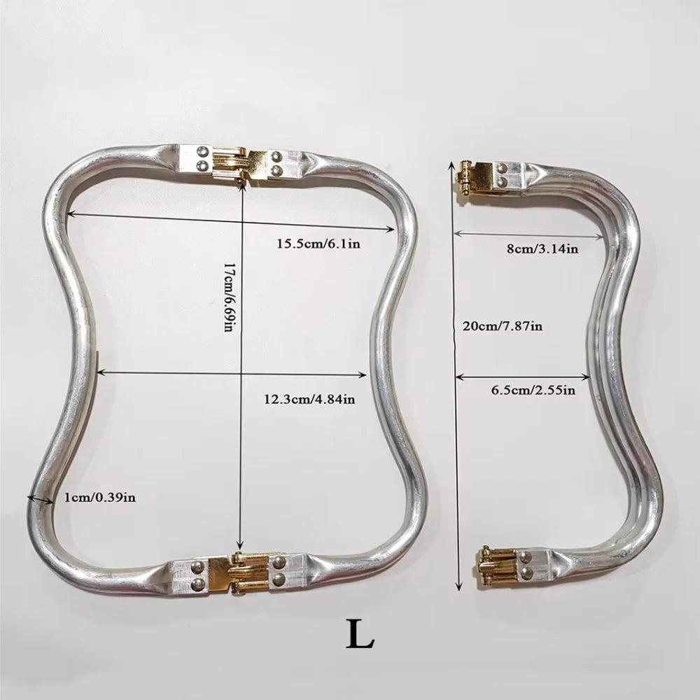 Set da 5 chiusure in metallo per borse all'uncinetto – Accessori per borse fai da te, stile "doctor bag" o clutch