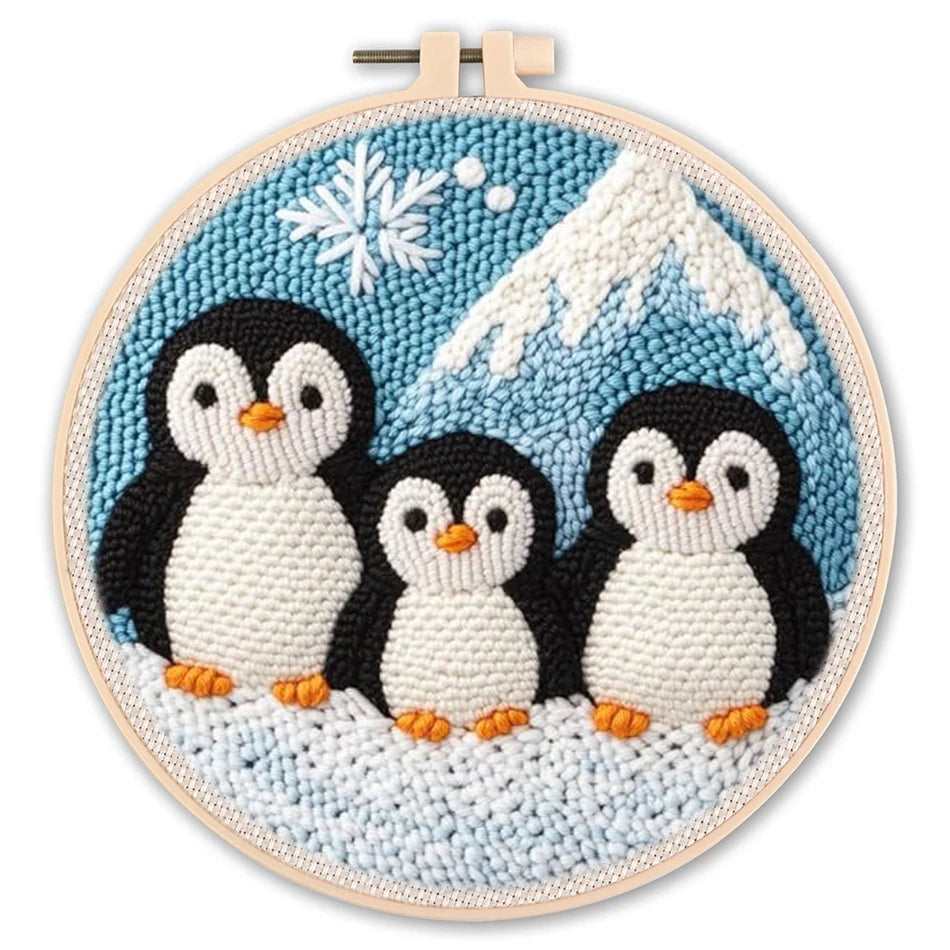 Kit Punch Needle Animali – Ricamo DIY Facile per Principianti