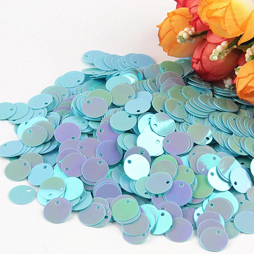 Paillettes Flat Rotonde 10–25 mm con Foro – 10 g , Costumi, Scialli, Danza, Scrapbooking e Decorazioni