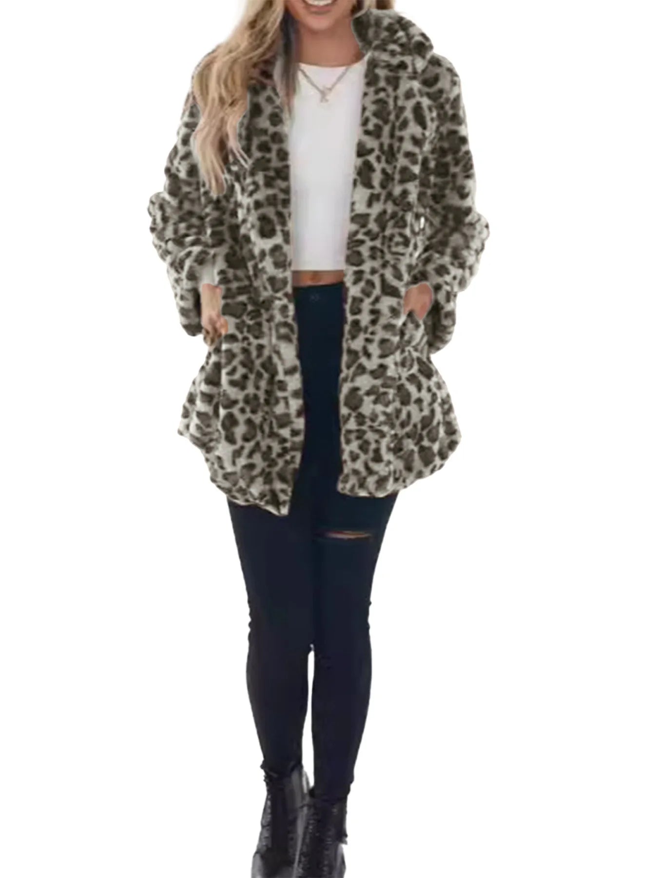 Cappotto donna oversize leopardo – abbigliamento autunno/inverno 2025, stampa leopardata, vestibilità ampia, top casual