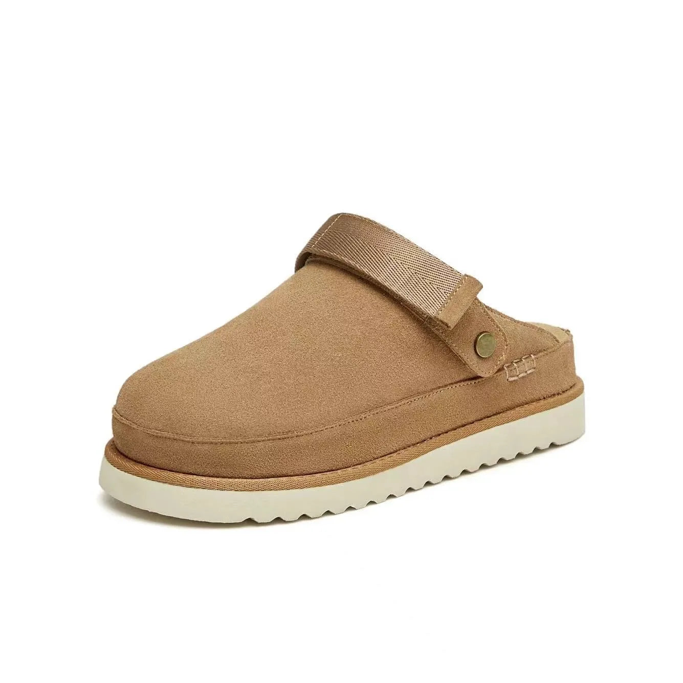Clogs donna suola spessa inverno 2025 ‒ slippers suede con fondo rialzato, calde antiscivolo