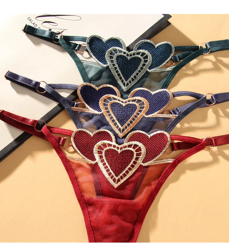 Perizoma sexy ricamato in stile giapponese – lingerie femminile a vita bassa, intimo elegante e sensuale