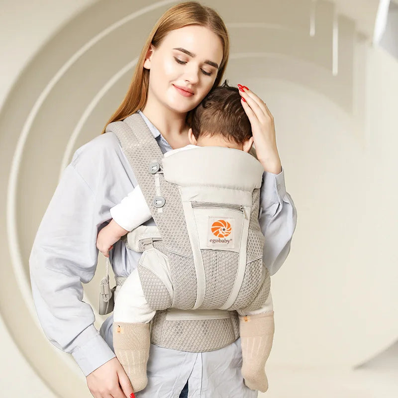 Marsupio Ergonomico Neonato‑Bimbo – Baby Carrier / Waist Stool Multifunzione (0‑36 mesi)