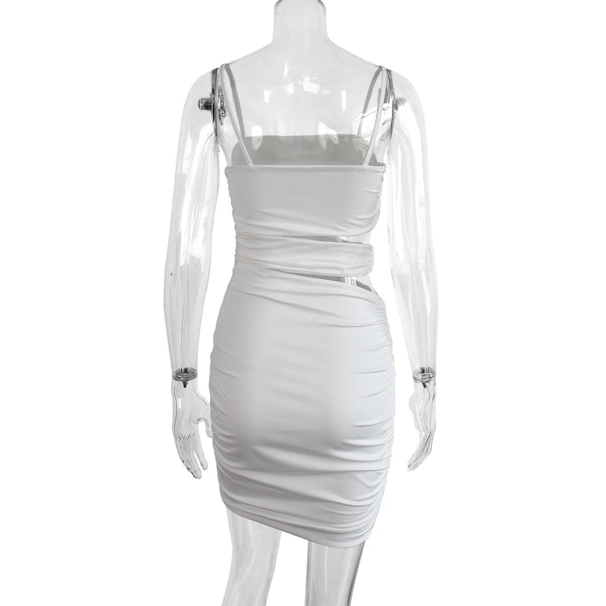 Mini Abito Bodycon da Donna – Spaghetti Strap, Backless, Estivo 2025