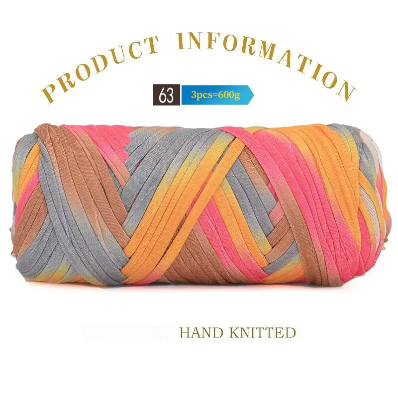 Set 3 gomitoli cloth yarn tessuto – filo intrecciato spesso per borse, tappeti, uncinetto e fai-da-te 2025