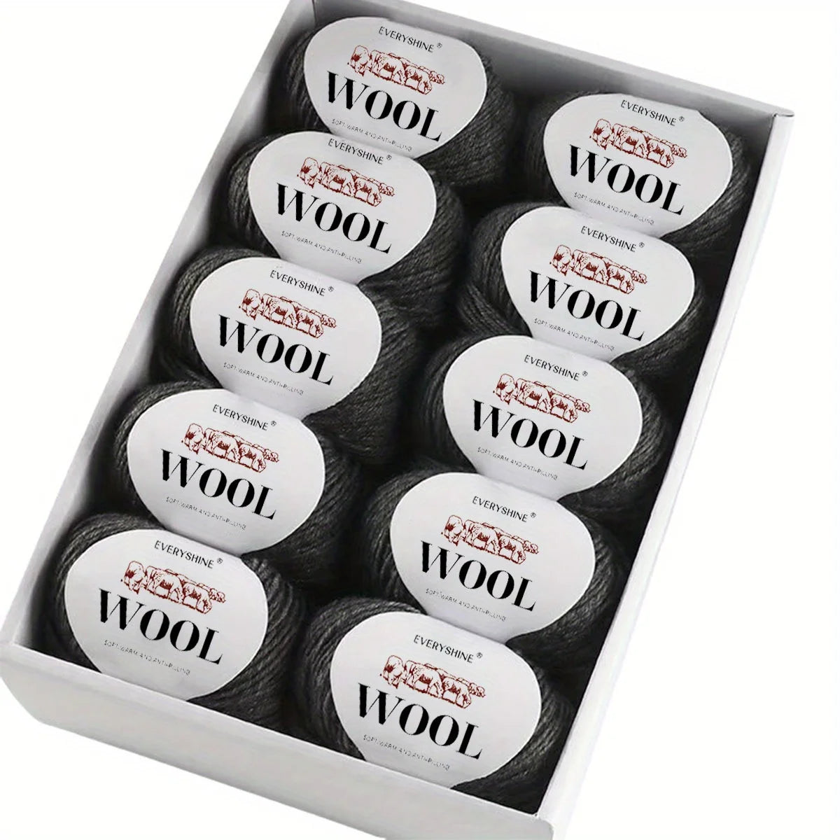 Set 6 pezzi Filato Lana – 300g Totali per Maglia & Uncinetto, Gomitoli Multicolore