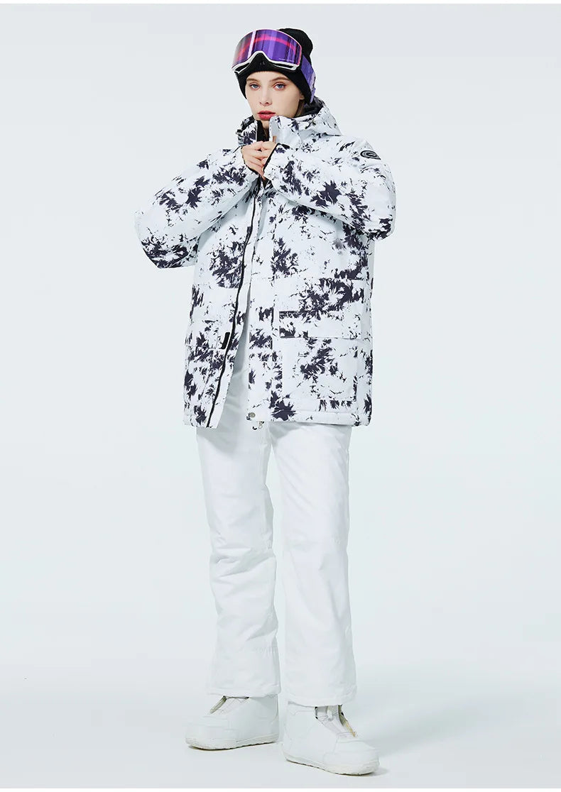Tuta da sci donna impermeabile e antivento 2-pezzi – giacca + pantaloni snowboard invernale 2025, windproof & waterproof
