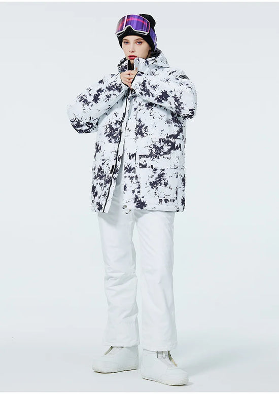Tuta da sci donna impermeabile e antivento 2-pezzi – giacca + pantaloni snowboard invernale 2025, windproof & waterproof