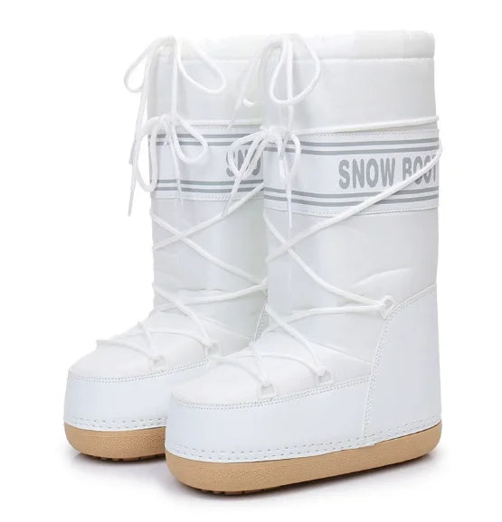 Stivali da neve donna 2026 con plateau e lacci – snow boots imbottiti invernali medio-polpaccio, calzatura fashion per neve e città