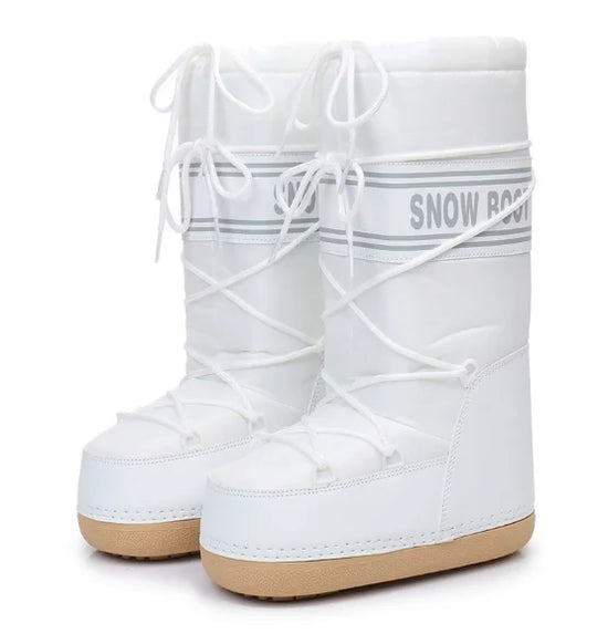 Stivali da neve donna 2026 con plateau e lacci – snow boots imbottiti invernali medio-polpaccio, calzatura fashion per neve e città