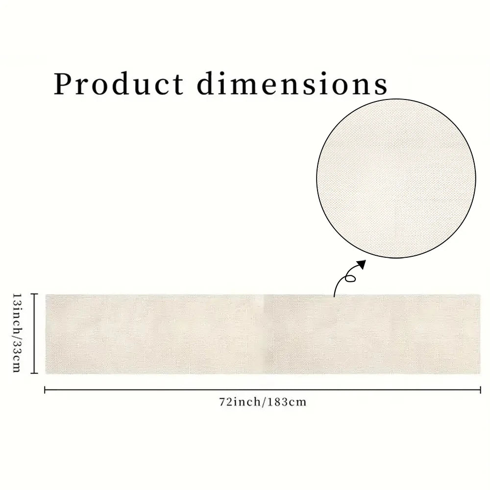 Runner da tavola natalizio rettangolare rosso – decorazione tavolo 33×183 cm con alberi di Natale e fiocchi di neve per feste e cene