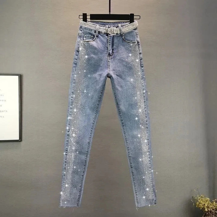 Jeans donna vita alta skinny 5XL – Denim elasticizzato primavera 2025