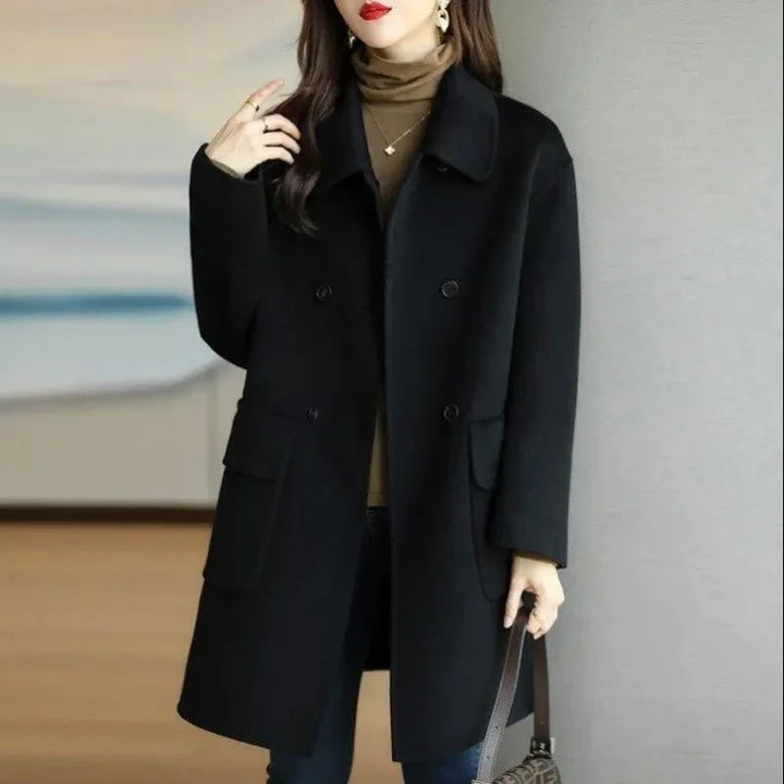 Cappotto in lana spesso donna 2025 ‒ giacca lunga oversize, outerwear loose autunno/inverno