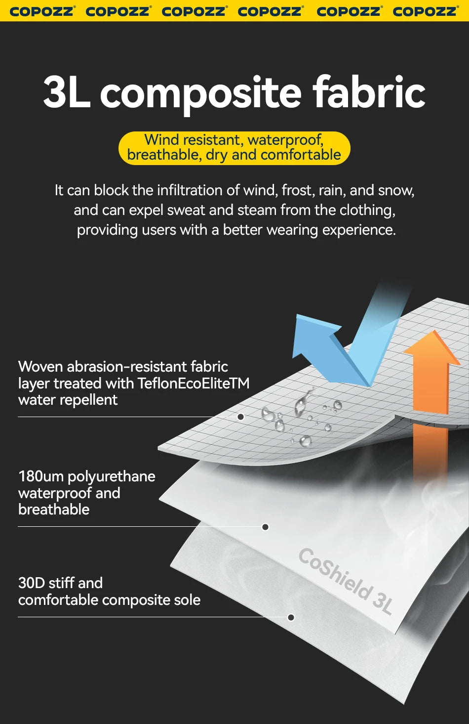 Pantaloni da sci unisex 3L impermeabili e antivento – snow-pants tecnico da snowboard e montagna