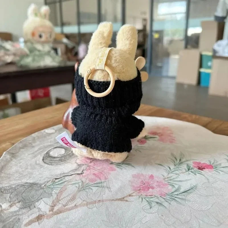 Set di abbigliamento per bambola Labubu da 17 cm – Cappello orso e maglione con cuore