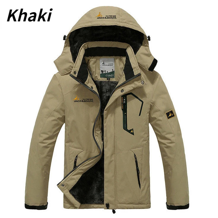 Parka uomo invernale con cappuccio pelliccia sintetica – giacca antivento + imbottita per freddo, stile militare hooded anorak