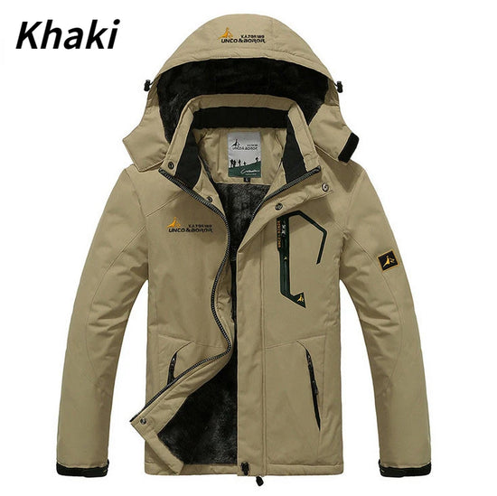 Parka uomo invernale con cappuccio pelliccia sintetica – giacca antivento + imbottita per freddo, stile militare hooded anorak