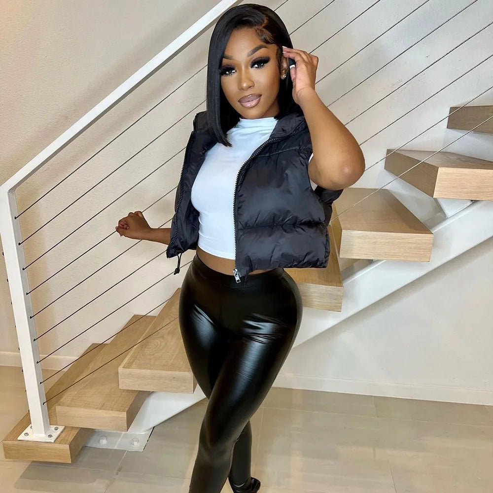 Gilet Corto Donna Imbottito Collo Alto – Giubbotto Senza Maniche Piumino per Outdoor e Viaggi