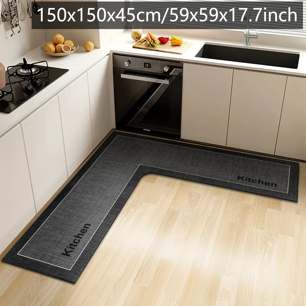 Tappeto Angolare Cucina e Bagno a L – Assorbente e Lavabile
