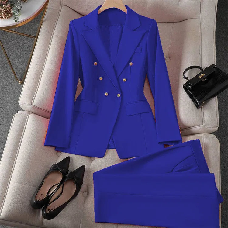 Completo blazer e pantaloni donna 2025 – Tailleur elegante a manica lunga, set 2 pezzi per ufficio, stile casual chic
