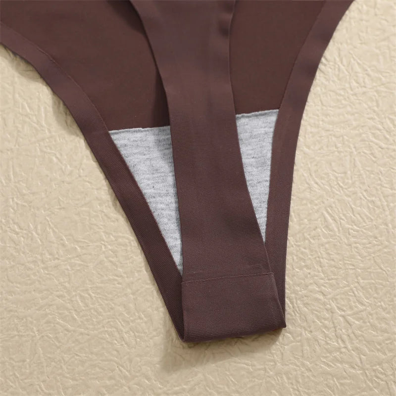 Set 7 pezzi perizomi donna seamless in ice-silk – vita bassa, T-back ultra sottile, mutandine low-waist comfort e invisibili