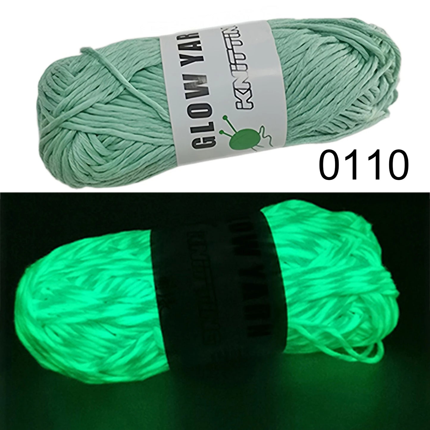 Filato luminoso in poliestere da 2 mm – Ideale per maglioni e cappelli che brillano al buio