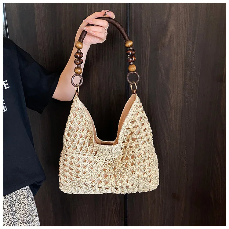 Borsa Tote Donna in Paglia Intrecciata – Shopper Estiva Capiente