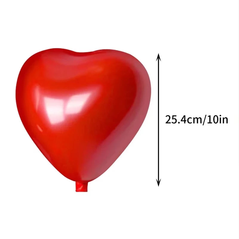Palloncini Cuore Rosso 50/10 pezzi – Decorazioni Romantiche per San Valentino