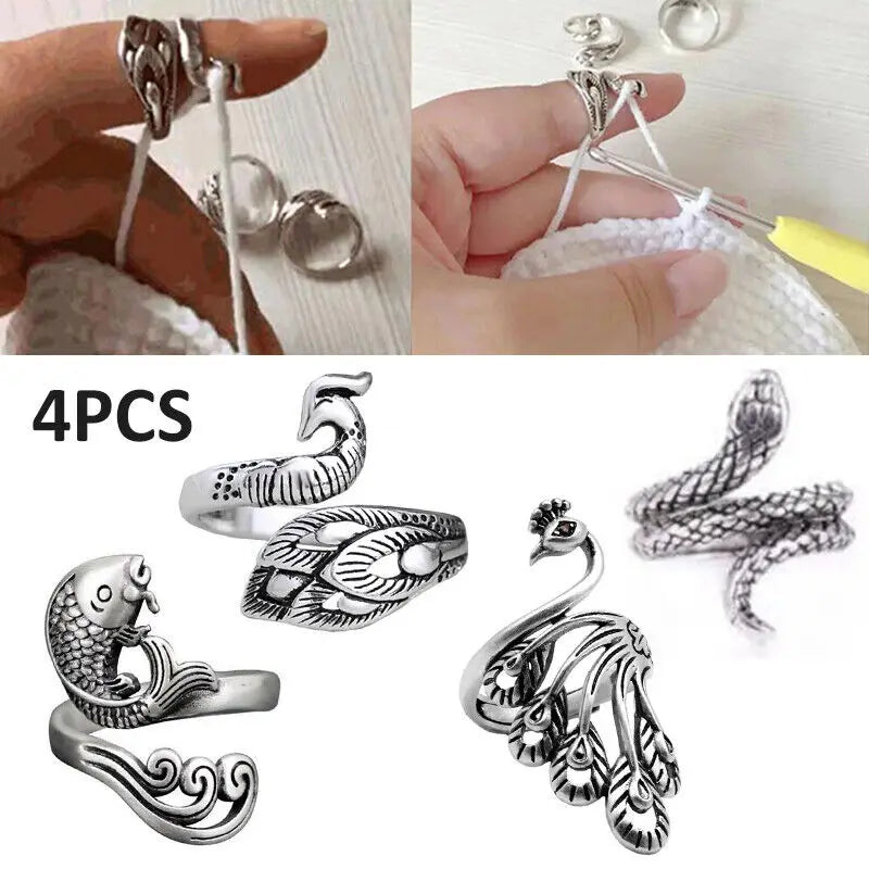 Set di anelli guida regolabili per uncinetto – 4 o 8 pezzi