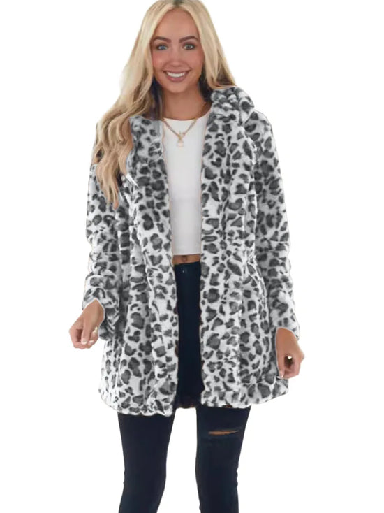 Cappotto donna oversize leopardo – abbigliamento autunno/inverno 2025, stampa leopardata, vestibilità ampia, top casual
