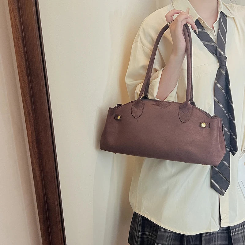 Borsa baguette tote in suede 2025 – stile underarm sofisticato, capiente e raffinato per donne commuter