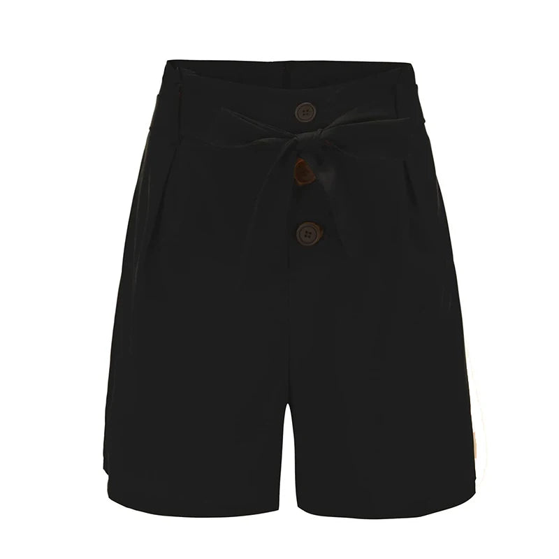 Shorts donna Y2K vita alta con bottoni, cintura e taglio vintage – perfetti per l’estate 2025