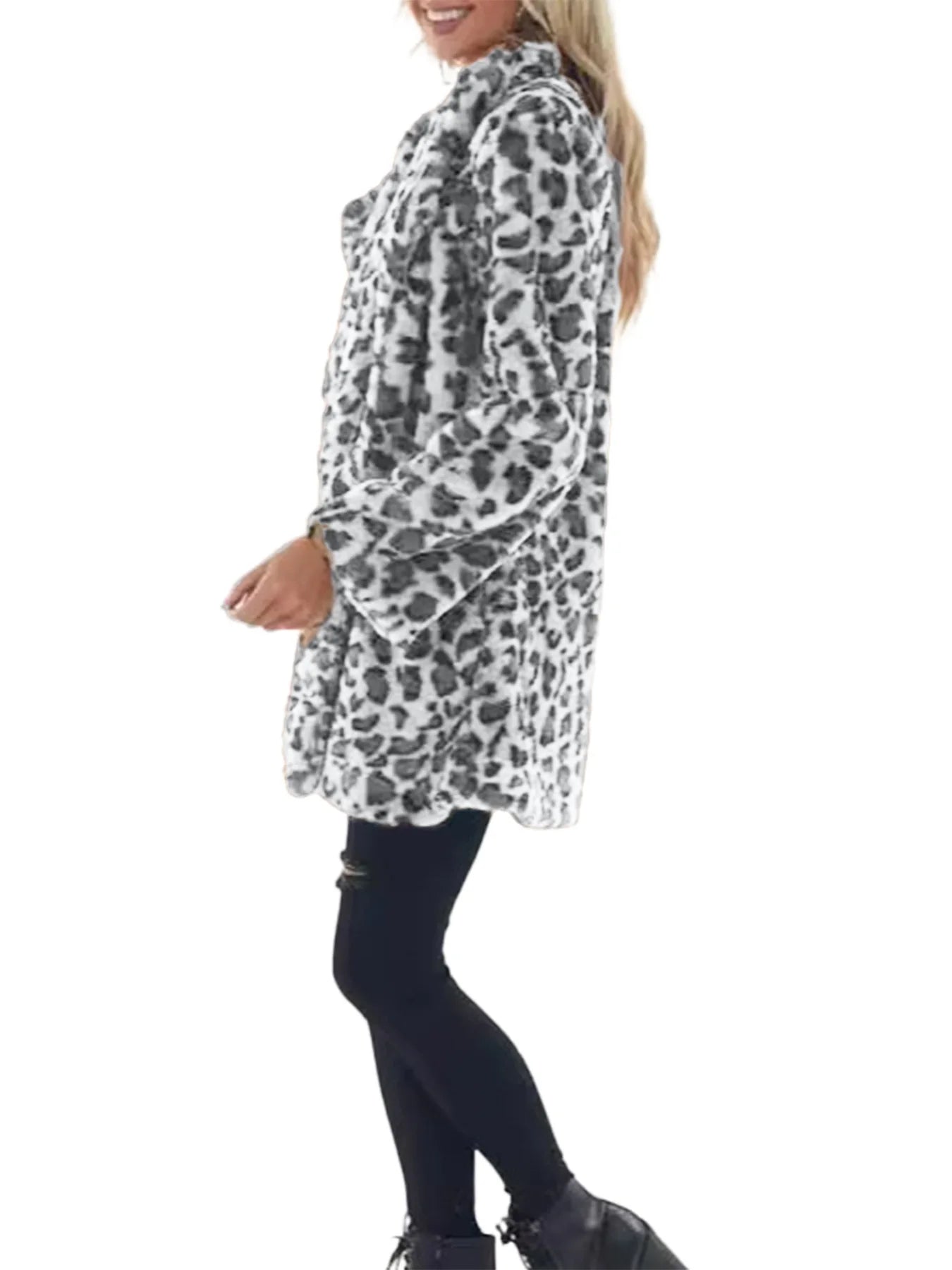Cappotto donna oversize leopardo – abbigliamento autunno/inverno 2025, stampa leopardata, vestibilità ampia, top casual