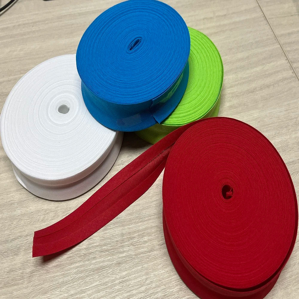 Nastro bias binding cotone 25 mm · rotolo 30 metri – rifiniture, bordi e accessori cucito fai-da-te