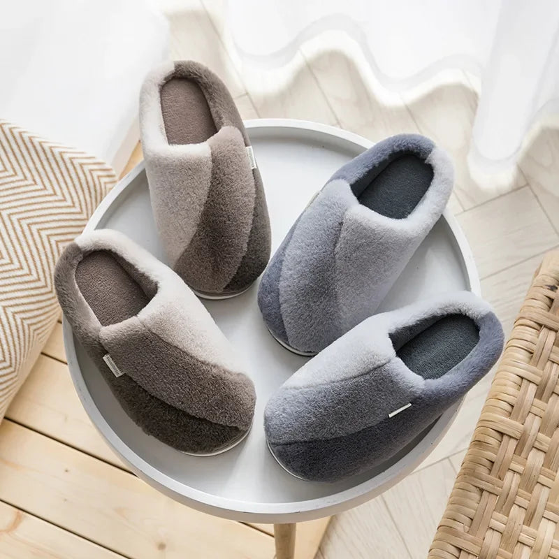 Ciabatte indoor unisex 2025 – suola alta in cotone, antiscivolo, pelose e super calde