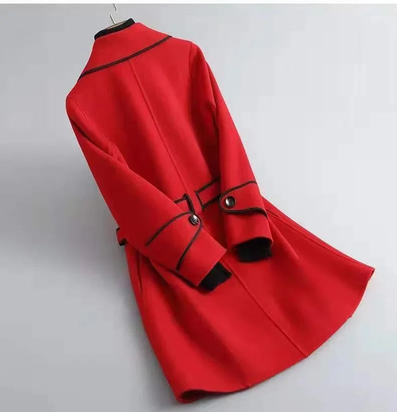 Cappotto donna doppio lato in lana – Korean style mid-length double-sided wool coat inverno 2025