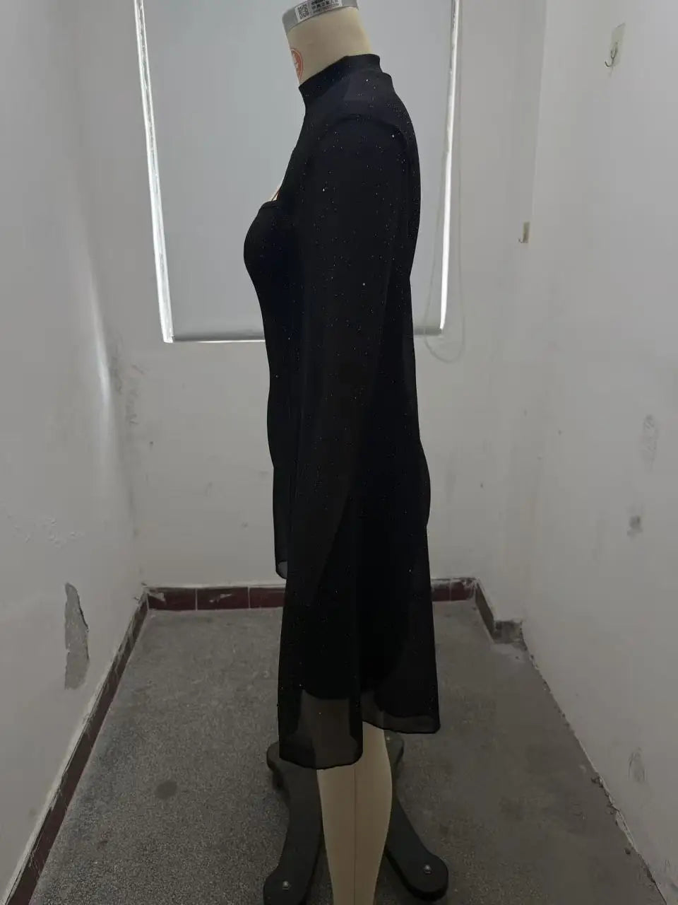 Abito Elegante Donna con Mantella in Chiffon – Vestito Cerimonia Aderente