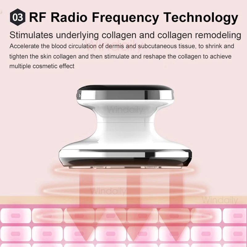 Massaggiatore Corpo EMS RF Anticellulite – Dispositivo Rimodellante Tonificante con LED
