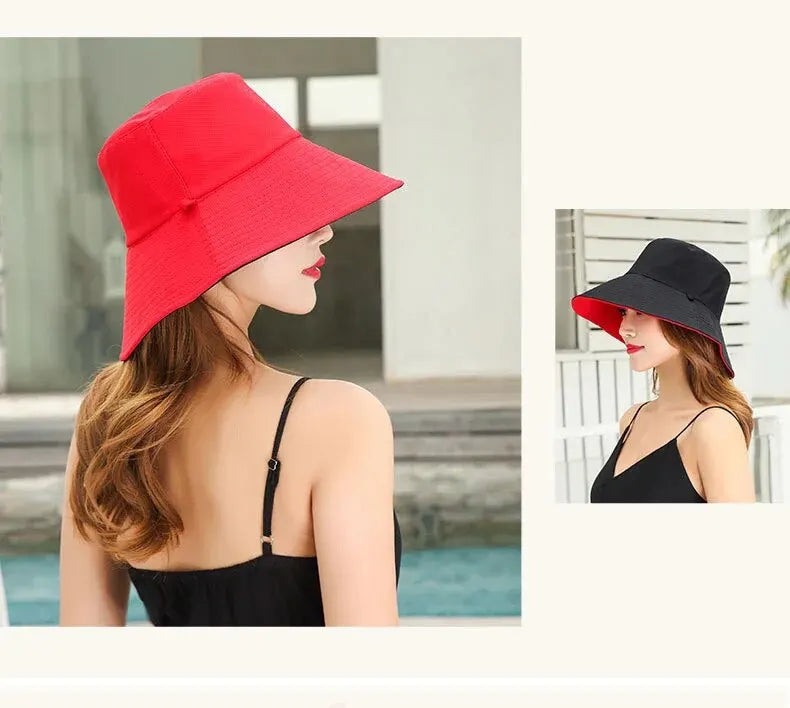 Cappello Estivo da Pescatore Donna – Visiera Larga Anti-UV Doppio Lato per Mare e Città