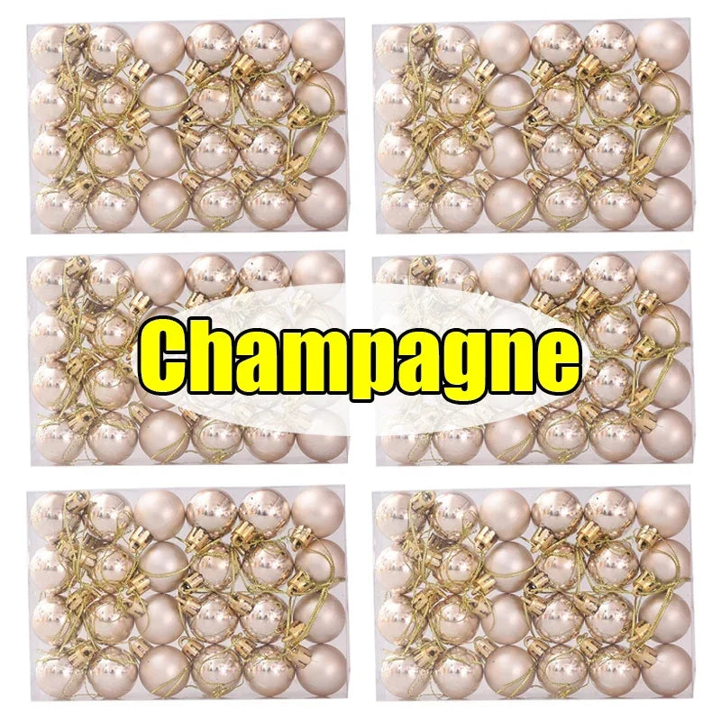 Set da 24-144 palline natalizie da 3 cm – Decorazioni natalizie infrangibili per alberi di Natale e feste